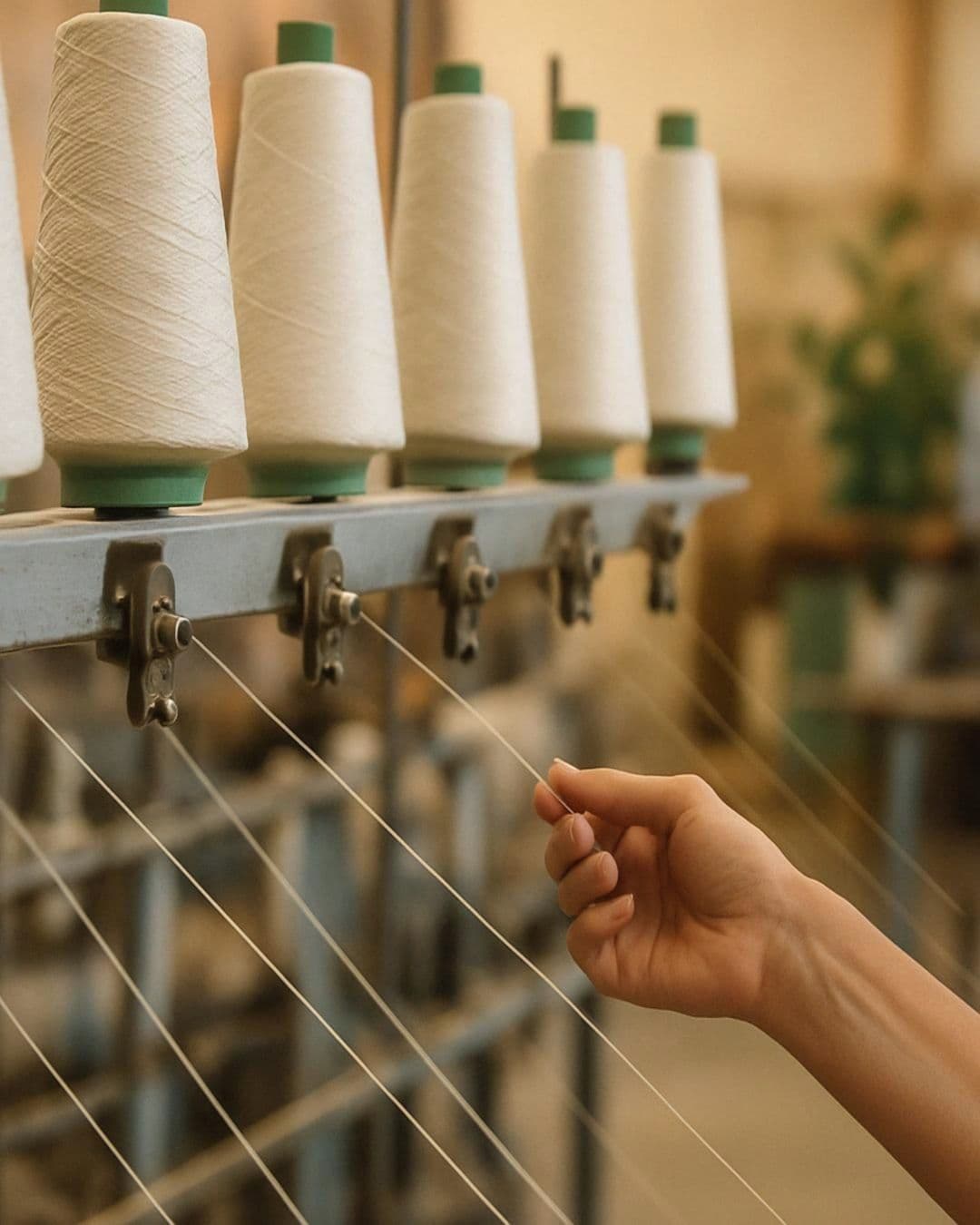 Bleach white recycled yarn